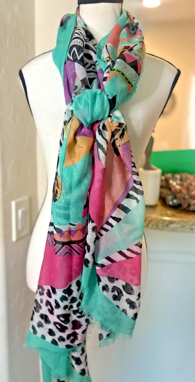 Women's Multi-function Shawl Scarf Rertro Colorful All Seasons